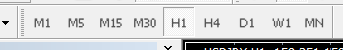 MT4 툴바 시간대 버튼（M1・M5・M15・M30・H1・H4・D1・W1・MN）